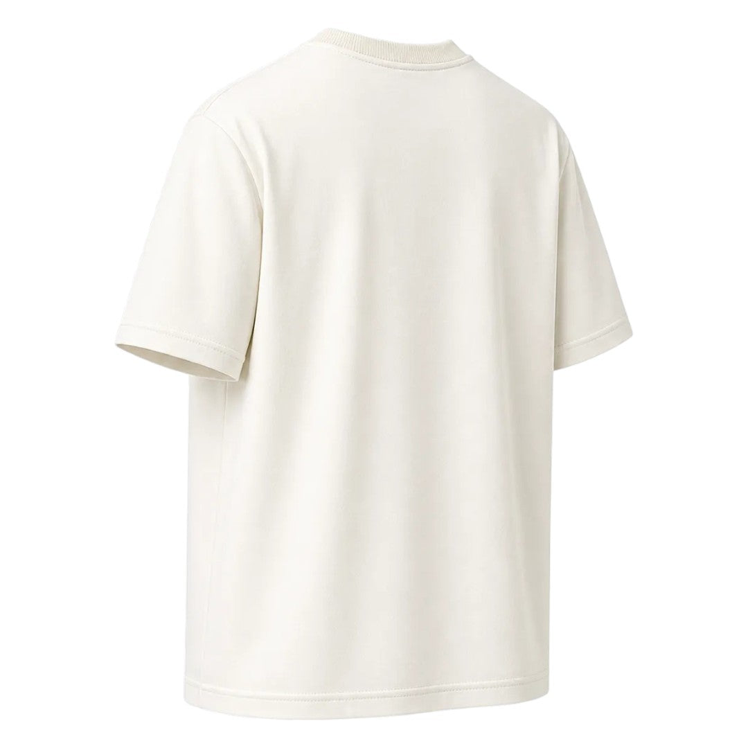 S D Trading Co Men’s Ivory Double-Pleat Crew Neck T-Shirt