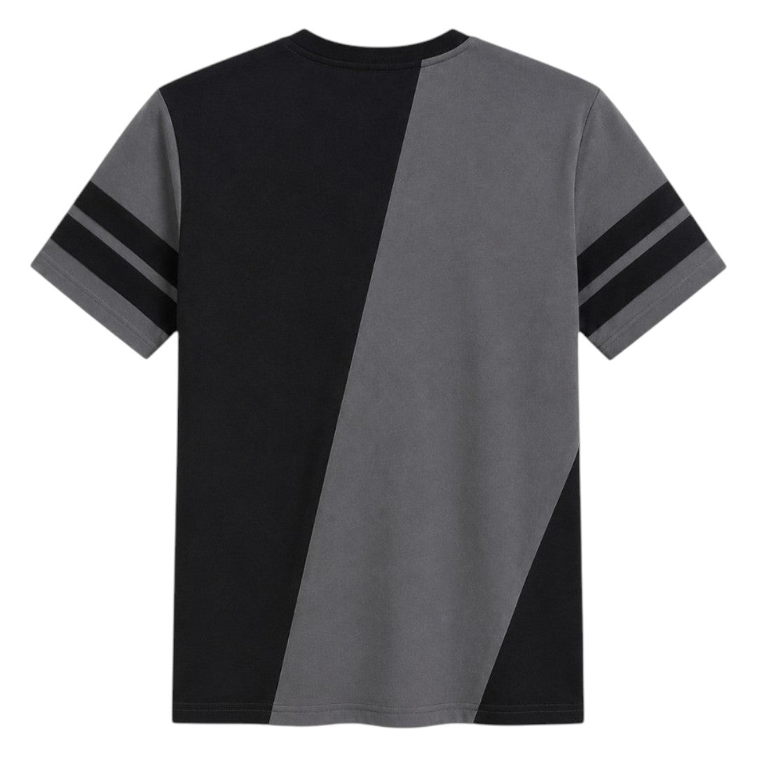 S D Trading Co Men’s Charcoal Grey & Black Colour-Block Crew Neck T-Shirt