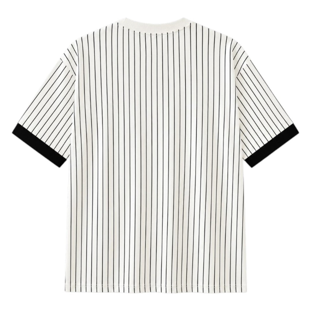 S D Trading Co Men’s Ivory Pinstripe Crew Neck T-Shirt
