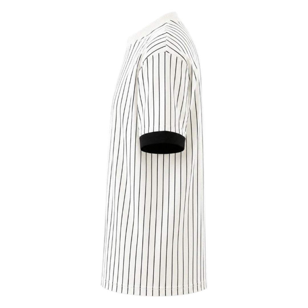 S D Trading Co Men’s Ivory Pinstripe Crew Neck T-Shirt