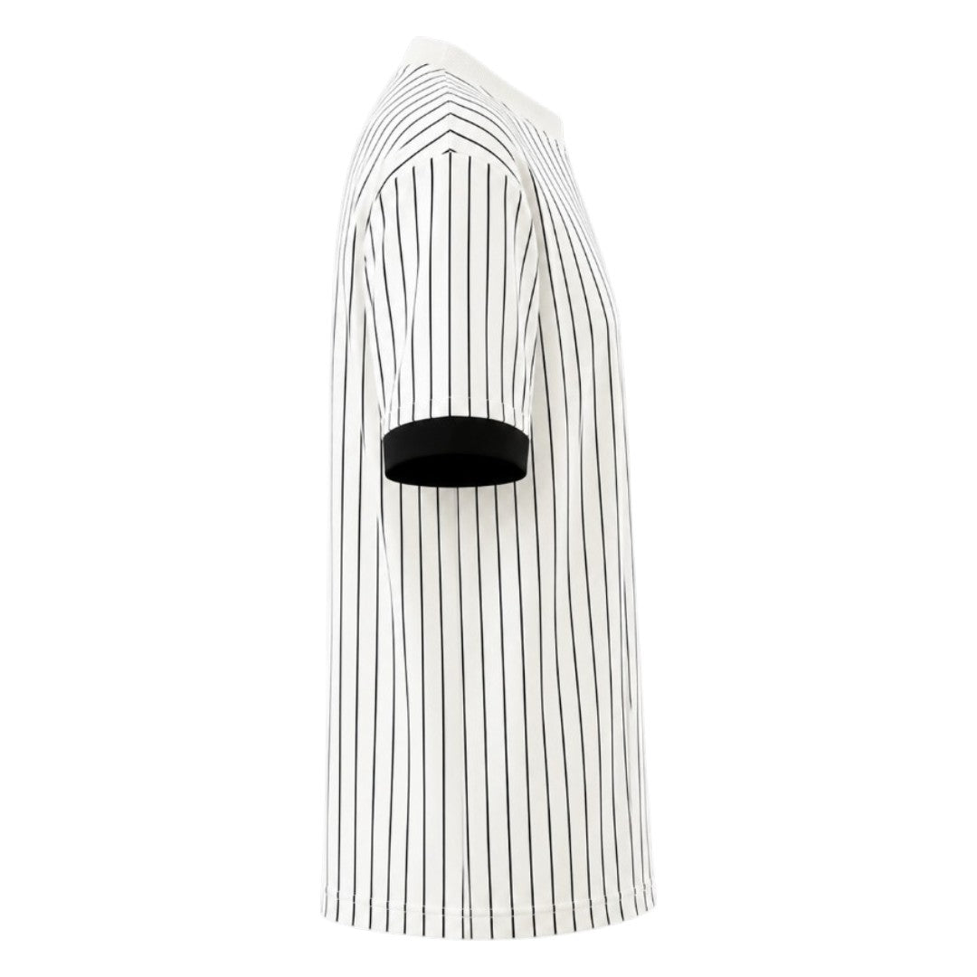 S D Trading Co Men’s Ivory Pinstripe Crew Neck T-Shirt