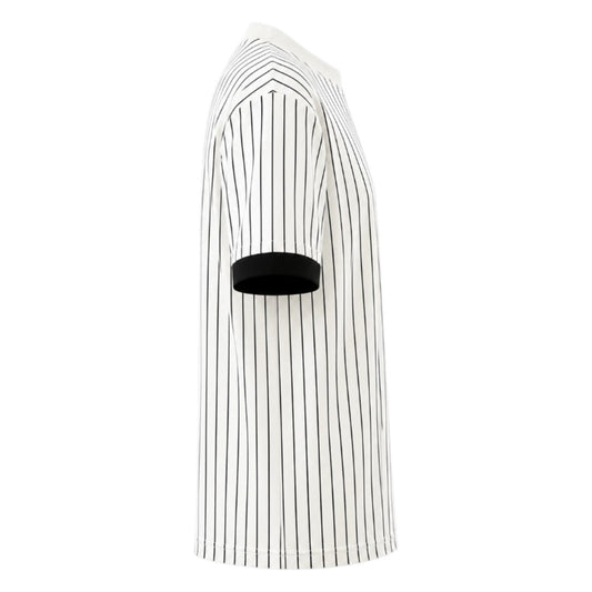 S D Trading Co Men’s Ivory Pinstripe Crew Neck T-Shirt