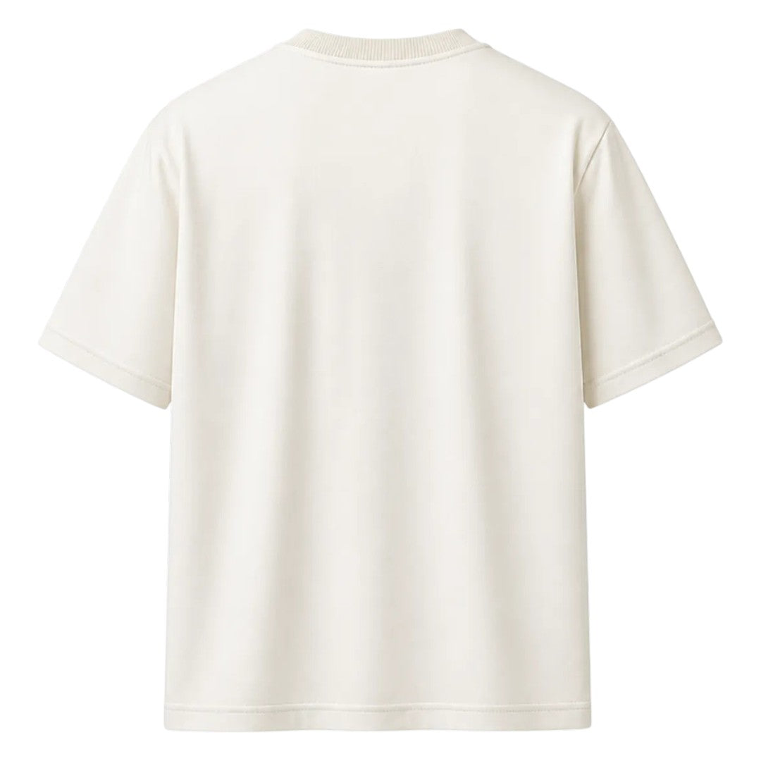 S D Trading Co Men’s Ivory Double-Pleat Crew Neck T-Shirt