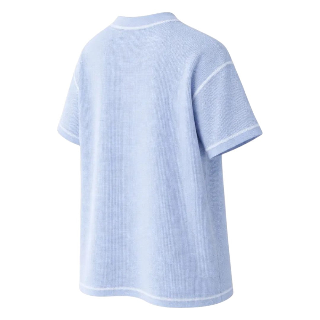 S D Trading Co Men’s Sky Blue Textured Crew Neck T-Shirt